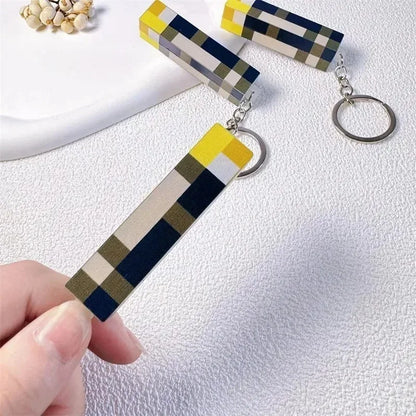 Minecraft Torch Light  Keychain Mini Model Pendant