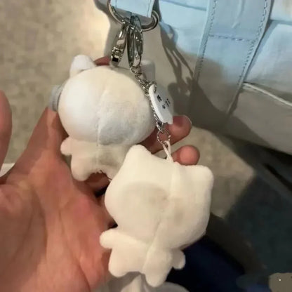 Cute Headphones Kitten Couple Keychain